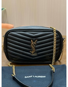 YVES SAINT LAURENT THE SAINT LAURENT LOU QUILTED LEATHER CHAIN BAG 